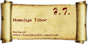 Homolya Tibor névjegykártya
